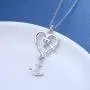 S925 Sterling Silver Faith Hope Love Heart Cross Anchor Vintage Pendant Necklace Ring Jewelry Set S925 Sterling Silver Faith Hope Love Heart Cross Anchor Vintage Pendant Necklace Ring Jewelry Set