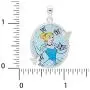 Disney Cinderella Silver Plated Sapphire Crystal Pendant, 18'' Disney Cinderella Silver Plated Sapphire Crystal Pendant, 18''