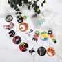 16 Pairs African Map Earrings Round Wooden Painted Earrings African Statement Earrings Ethnic Dangle Earring