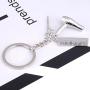 Meiligo Fashion Woman Hairdresser Scissors Comb Stylist Key Chain Jewelry Pendant Hair Stylist Dryer Charm Necklace Set