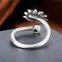 Real 925 Sterling Silver Lotus Open Rings for Women Men Gifts Vintage Floral Finger Ring Silver Fashion Party Jewelry Gifts Real 925 Sterling Silver Lotus Open Rings for Women Men Gifts Vintage Floral Finger Ring Silver Fashion Party Jewelry Gifts