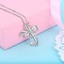 POPLYKE Cross Necklace Sterling Silver Infinity Loop Cross Pendant Necklace for Women Girls Boys