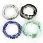 Bohemian Acrylic Druzy Multi-Layer Bead Statement Bracelet - Versatile Faux Stone Pendant Stretch Strand Stackable Cuff Bangle Set Sparkly Crystal