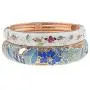UJOY Bracelet Cloisonne Jewelry Fashion Opening Hinged Bangles Crafted Blue Colored Enamel Flower Gifts for Women 88A11 UJOY Bracelet Cloisonne Jewelry Fashion Opening Hinged Bangles Crafted Blue Colored Enamel Flower Gifts for Women 88A11