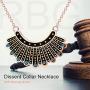 AOBOCO RBG Dissent Collar Necklace 925 Sterling Silver the Notorious RBG Ruth Bader Ginsburg Pendant Crystals from Austria Jewelry Gifts for Women Fans