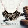 AOBOCO RBG Dissent Collar Necklace 925 Sterling Silver the Notorious RBG Ruth Bader Ginsburg Pendant Crystals from Austria Jewelry Gifts for Women Fans AOBOCO RBG Dissent Collar Necklace 925 Sterling Silver the Notorious RBG Ruth Bader Ginsburg Pendant Crystals from Austria Jewelry Gifts for Women Fans