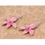 Alilang Silvery Tone Blue Pink Hawaiian Tropical Floral Pendant Necklace Dangle Earrings Set Alilang Silvery Tone Blue Pink Hawaiian Tropical Floral Pendant Necklace Dangle Earrings Set