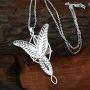 Lord of The Rings Arwen Evenstar Pendant Necklace Jewelry (925 Sterling Silver Inlay With 5A Cubic-Zirconia)