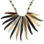 Bling Jewelry Natural Organic Buffalo Horn Tribal Boho Fashion Tweak Wood Beads Fan Bib Statement Necklace for Woman for Teen Bling Jewelry Natural Organic Buffalo Horn Tribal Boho Fashion Tweak Wood Beads Fan Bib Statement Necklace for Woman for Teen