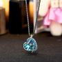 Turantu Gift for Women''Heart of the Ocean'' Dolphin Pendant Necklace Made with SWAROVSKI Crystal