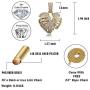 TOPGRILLZ Simualted Diamond CZ Hollow Skeleton Broken Heart Pendant Necklace Chain for Men Hip Hop Jewelry