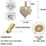 TOPGRILLZ Simualted Diamond CZ Hollow Skeleton Broken Heart Pendant Necklace Chain for Men Hip Hop Jewelry