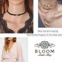 Olbye Infinity Necklace Choker Black Leather Charm Necklace Jewelry for Women and Girls Simple Minimal Necklace (Infinity Charm)