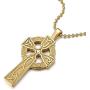 COOLSTEELANDBEYOND Stainless Steel Mens Celtic Cross Pendant Necklace with 23.6 in Ball Chain