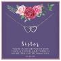 SOLINFOR Sister Necklace - Sterling Silver Jewelry with Gift Wrapping, Card - Sister Gifts from Sister - Two Interlocking Hearts Necklace for Women