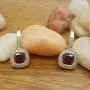 Dazzlingrock Collection 10K Each 6 MM Cushion Gemstone & Round Diamond Ladies Halo Style Dangling Drop Earrings, Rose Gold