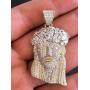 Harlembling Solid 925 Sterling Silver Iced Jesus Piece Pendant - Mens - Great for Any Chain! ICY Baguette CZ