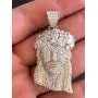 Harlembling Solid 925 Sterling Silver Iced Jesus Piece Pendant - Mens - Great for Any Chain! ICY Baguette CZ Harlembling Solid 925 Sterling Silver Iced Jesus Piece Pendant - Mens - Great for Any Chain! ICY Baguette CZ