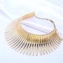 LZHLQ African National Flamboyant Necklaces Adjustable Personality Creative Style Large Collars Necklaces for Women Gold Egypt Punk Gothic Customized Fashion Jewelry