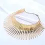 LZHLQ African National Flamboyant Necklaces Adjustable Personality Creative Style Large Collars Necklaces for Women Gold Egypt Punk Gothic Customized Fashion Jewelry