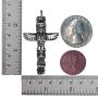 Native American Alaskan Indian Tribal Jewelry Totem Pole Tiki Maori Hawaiian Polynesian African protection amulet Pewter Unisex Boys Mens Pendant Necklace Charm for men w Silver Ball Chain