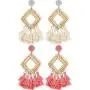 2 Pairs Rattan Tassel Earrings Bohemian Statement Woven Dangle Fringe Earrings Ethnic Tassel Drop Earrings Vintage Jewelry for Women Girls (White and Pink) 2 Pairs Rattan Tassel Earrings Bohemian Statement Woven Dangle Fringe Earrings Ethnic Tassel Drop Earrings Vintage Jewelry for Women Girls (White and Pink)
