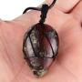 SUNYIK Handmade Bullet Teardrop Crystal Point Pendant Necklace for Women Men