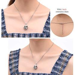 Heart Memorial Necklace Cremation Jewelry for Pet/Human Ashes Cremation Necklace