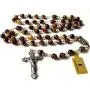 elegantmedical HANDMADE Tiger Eye Jade Rosary Beads Cross CRUCIFIX CATHOLIC NECKLACE Box
