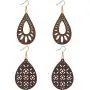 Wovanoo Wood Teardrop Earrings 2 Pairs Natural Wooden Dangle Earrings Gifts for Women Girls Wovanoo Wood Teardrop Earrings 2 Pairs Natural Wooden Dangle Earrings Gifts for Women Girls
