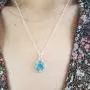 Dazzlingrock Collection 14K 8 MM Heart Shaped Gemstone & Round White Diamond Ladies Heart Pendant, White Gold