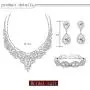 LOLIAS Bridal Austrian Crystal Necklace Link Bracelet Statement Necklace Dangle Earrings Jewelry Set Gifts fit with Wedding Dress LOLIAS Bridal Austrian Crystal Necklace Link Bracelet Statement Necklace Dangle Earrings Jewelry Set Gifts fit with Wedding Dress