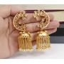 SANARA Indian Bollywood Ethnic Gold Tone Party wear Polki Jhumka/Jhumki Earrings Ethnic Crystal Stone Jewelry