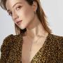 Lalynnly 14K Yellow Gold Plated Cubic Zirconia Halo Cushion Teardrop CZ Filled Coin Necklace Earring Set Gold Dainty Necklace Gift for Women Girl