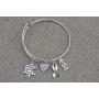 Infinity Collection Autism Bangle Bracelet, Autism Ribbon Awareness Jewelry, Autism Puzzle Piece, Hope Charm Bracelet