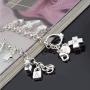 Aeora S925 Silver Thirteen Hanging Pieces Bracelet for Women Gift Bracelets & Bangles Jewelry