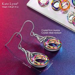 Kate Lynn Earrings for Women, Gifts for Her Valentines Day Nirvana of Phoenix Drop Dangle Earrings Crystals Gifts for Wife Grandma Mom with Jewelry Box, Soft Cloth