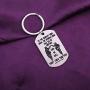 Detailed Soldier Brother Keychain Necklace in The Darkest Hour When The Demons Come Call On Me Brother and We Will Fight Them Together