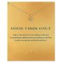 Clavicle Necklace with Blessing Gift Card, Small Dainty Gold Sun God Light with Rope Pendant Chain, Classy Costume Choker Jewelry Favors