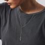 Ldurian Layered Necklace, Set of 2, Choker Chain with Disc Y Bar Pendant, Layering Drop Lariat for Women, Dainty Minimalist Jewelry (14K Gold Plated)