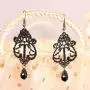 Black Lace Necklace Earrings Set,JoyTong Lace Pendant Choker and Eardrop (Black) Black Lace Necklace Earrings Set,JoyTong Lace Pendant Choker and Eardrop (Black)