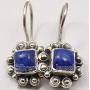 SilverStarJewel 925 Sterling Silver Lapis Lazuli Earrings 0.9'' Gemstone Gift
