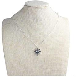 Ziper Moon and Sun Friendship Pendant Necklace BFF Jewelry Necklaces,Gift for Women Sun Charm
