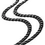 URBAN JEWELRY Powerful Mens Necklace Black 316L Stainless Steel Chain 18, 21, 23, 26 Inches (6mm) URBAN JEWELRY Powerful Mens Necklace Black 316L Stainless Steel Chain 18, 21, 23, 26 Inches (6mm)