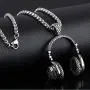Fuqimanman2020 Headphones Pendant Necklace Music Necklace Gold/Silver/Black Fuqimanman2020 Headphones Pendant Necklace Music Necklace Gold/Silver/Black