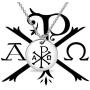 BEKECH Ancient Christian Symbol Jewelry Chi Rho Alpha Omega Symbol Pendant Christogram Necklace Religious Medal Gift for Christian Culture Lovers