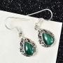 Shop LC Womens Green Malachite Dangle Drop Earrings Vintage Tribal Prom Jewelry Mothers Day Gifts for Women (Oval/Round/Leaf)