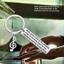 KUIYAI Plato Quote Keychain Music Gives a Soul to The Universe Keyring Gift for Musicians and Music Teachers Music Lover