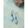 YoTreasure 1.61'' Larimar Blue Topaz Solid 925 Sterling Silver Dangle Earrings YoTreasure 1.61'' Larimar Blue Topaz Solid 925 Sterling Silver Dangle Earrings