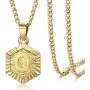 Trendsmax Hexagon Initial Letter A to Z Alphabet Pendant Necklace for Women Girls Gold Plated Stainless Steel Curb Cuban Link Chain Necklace Length Personlized Trendsmax Hexagon Initial Letter A to Z Alphabet Pendant Necklace for Women Girls Gold Plated Stainless Steel Curb Cuban Link Chain Necklace Length Personlized